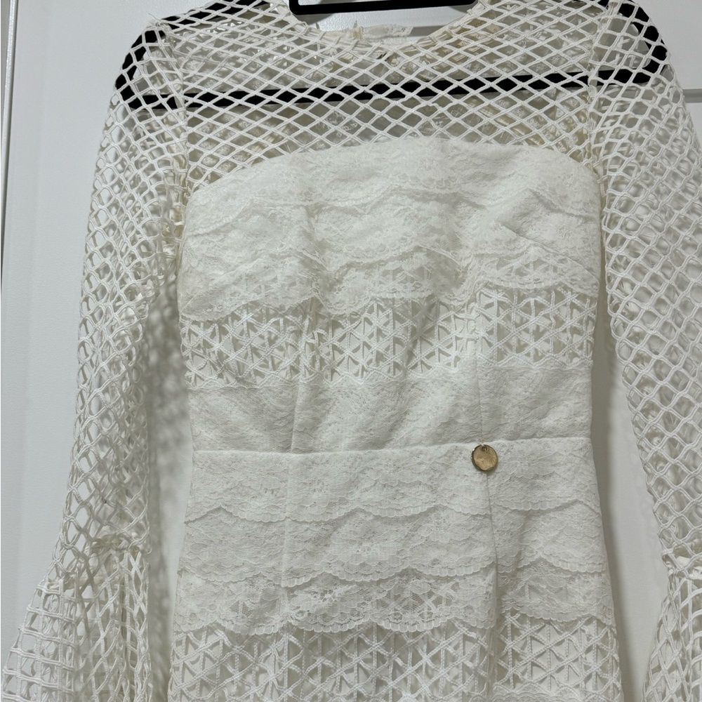 Revolve Bronx and Banco size 2 Elegant White Lace Dress - Picture 3 of 8